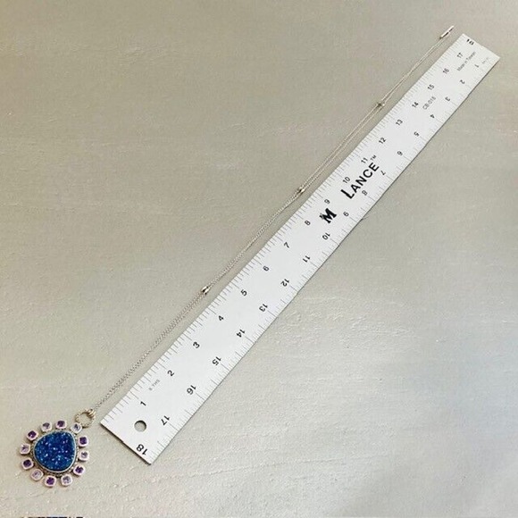 NWOT Judith Jack $450 Nova Convertible Druzy Pendant Sterling Silver Necklace - Picture 11 of 12